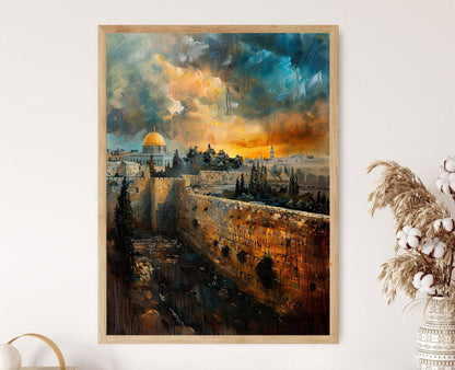 Affiche Jérusalem – Impression artistique des murs historiques