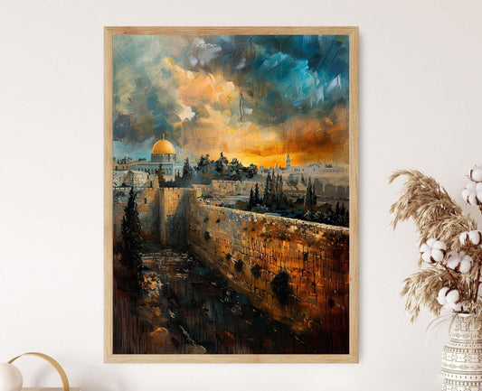 Affiche Jérusalem – Impression artistique des murs historiques
