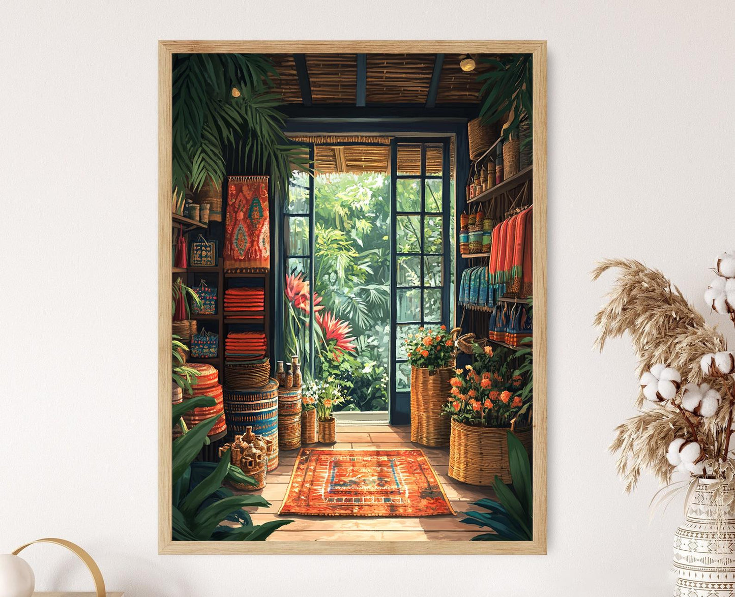 Affiche Souvenir Assamese – Poster Art du Mekhela Chador