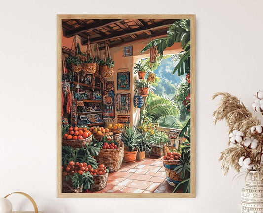 Affiche Huipiles Guatémaltèques – Poster Illustration Textile Culturelle