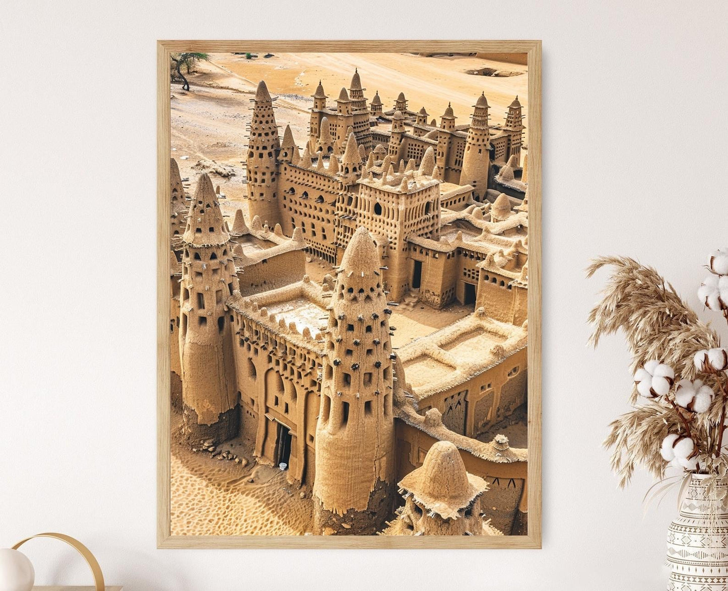 Affiche Mosquée de Djenne – Art Print, Architecture Intricate et Culturelle