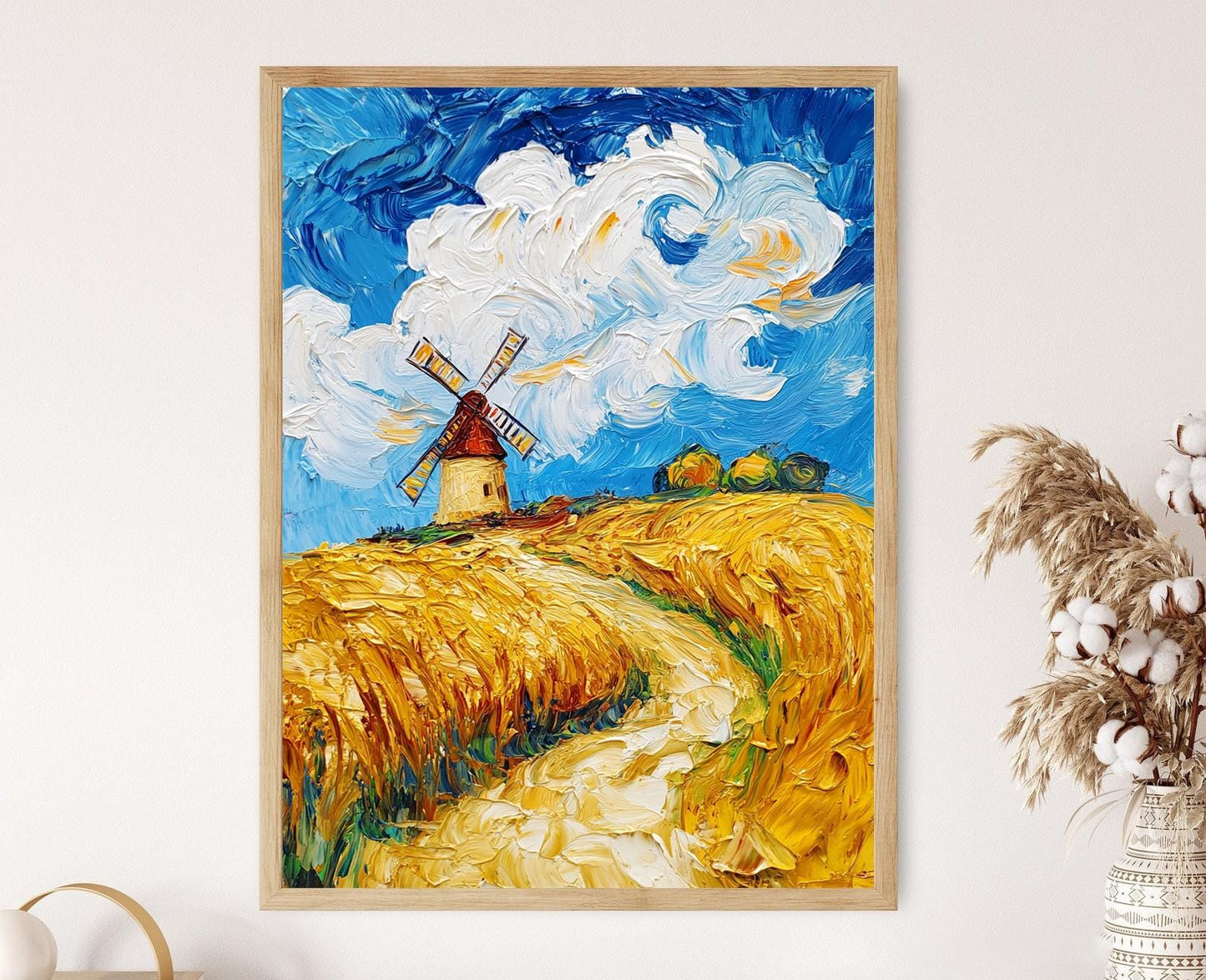Affiche Moulin sur la Colline – Poster Impressionniste Inspiré de Van Gogh