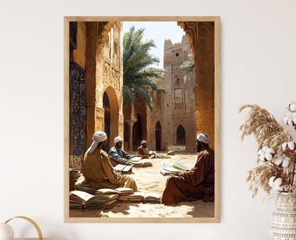 Affiche Timbuktu Scholars – Illustration de l'Ancien Mali, Décor Culturel