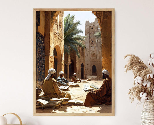 Affiche Timbuktu Scholars – Illustration de l'Ancien Mali, Décor Culturel