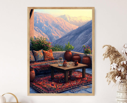 Affiche Sulaymaniyah - Poster Art Kilim Kurde pour Patio
