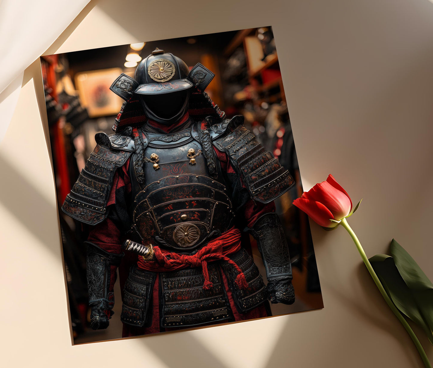 Affiche Armure de Shogun – Poster Traditionnel des Samouraïs