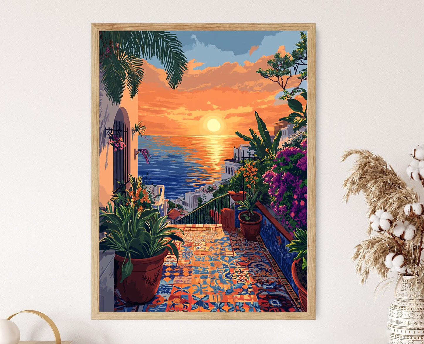 Affiche Terrasse de Beyrouth – Impression artistique coucher de soleil