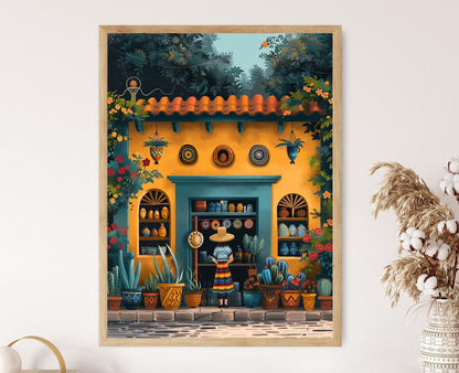 Affiche Puerto Rico – Poster Peinture du Village Vibrant