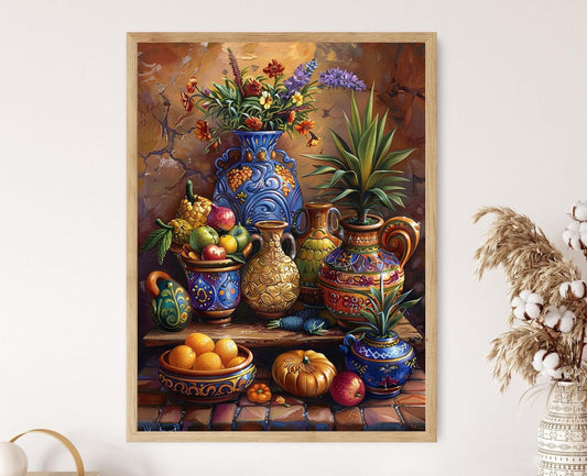 Affiche de Céramique Porto-Ricaine – Impression Artistique Vibrante