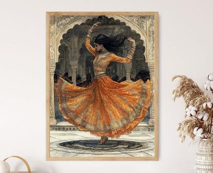 Affiche Danse Kathak Pakistanaise – Impression Art de l'Héritage Mughal