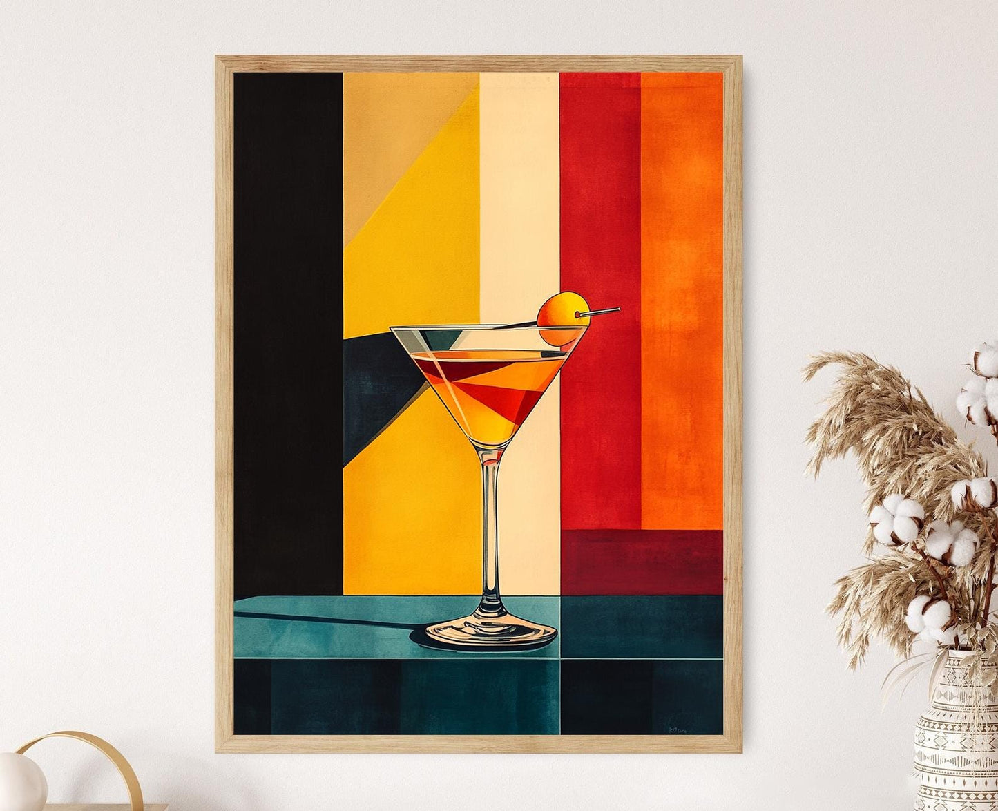 Affiche Cocktail Martini Classique – Art Moderne Mi-Siècle