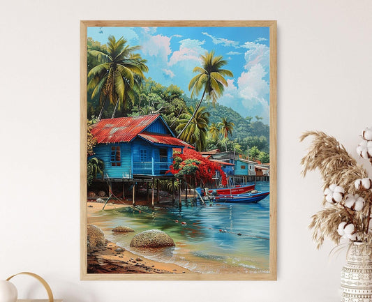 Affiche Trinidad et Tobago – Poster Décor Mural Paysage Insulaire