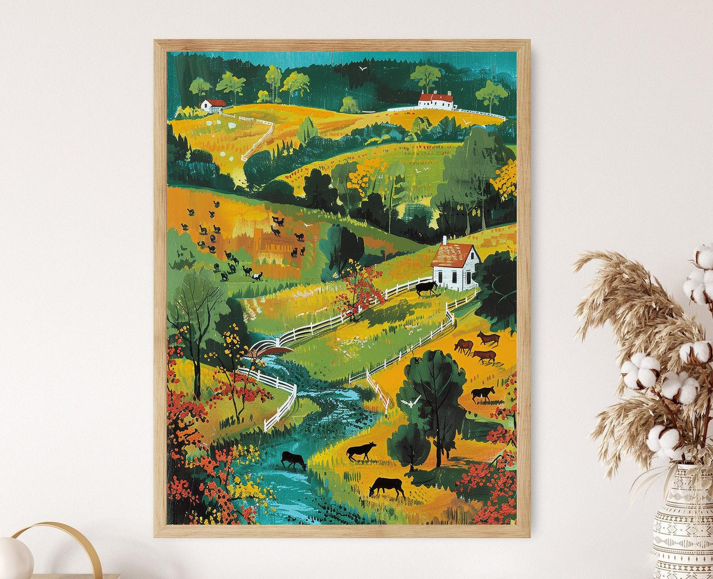 Affiche Vintage Americana - Art dans le style de Grandma Moses