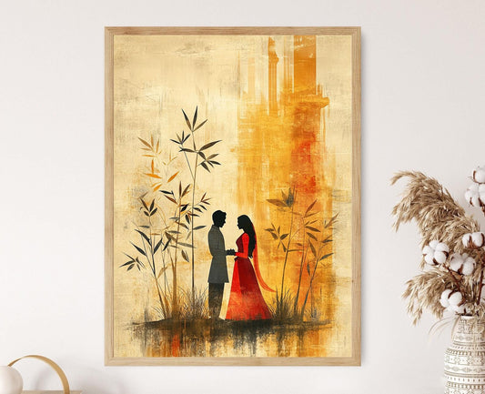 Affiche Gudi Padwa – Art minimaliste pour le Nouvel An indien