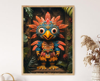 Affiche Marionnettes Wayang Indonésiennes – Poster Art Culturelle Peinte à la Main