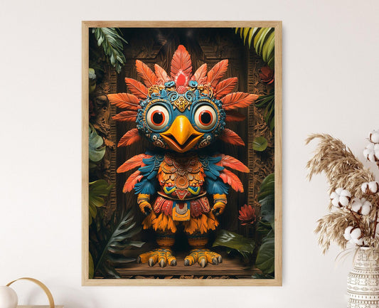 Affiche Marionnettes Wayang Indonésiennes – Poster Art Culturelle Peinte à la Main