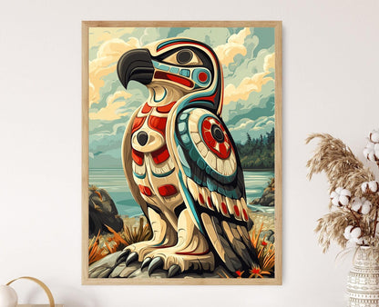 Affiche Thunderbird Haida – Poster Art Traditionnel Autochtone