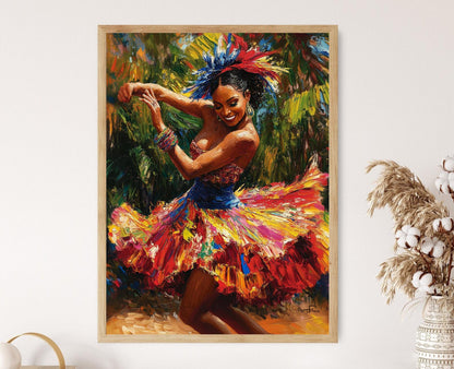 Affiche Danseuse de Forró – Impression artistique sur la danse folklorique d'Amérique du Sud