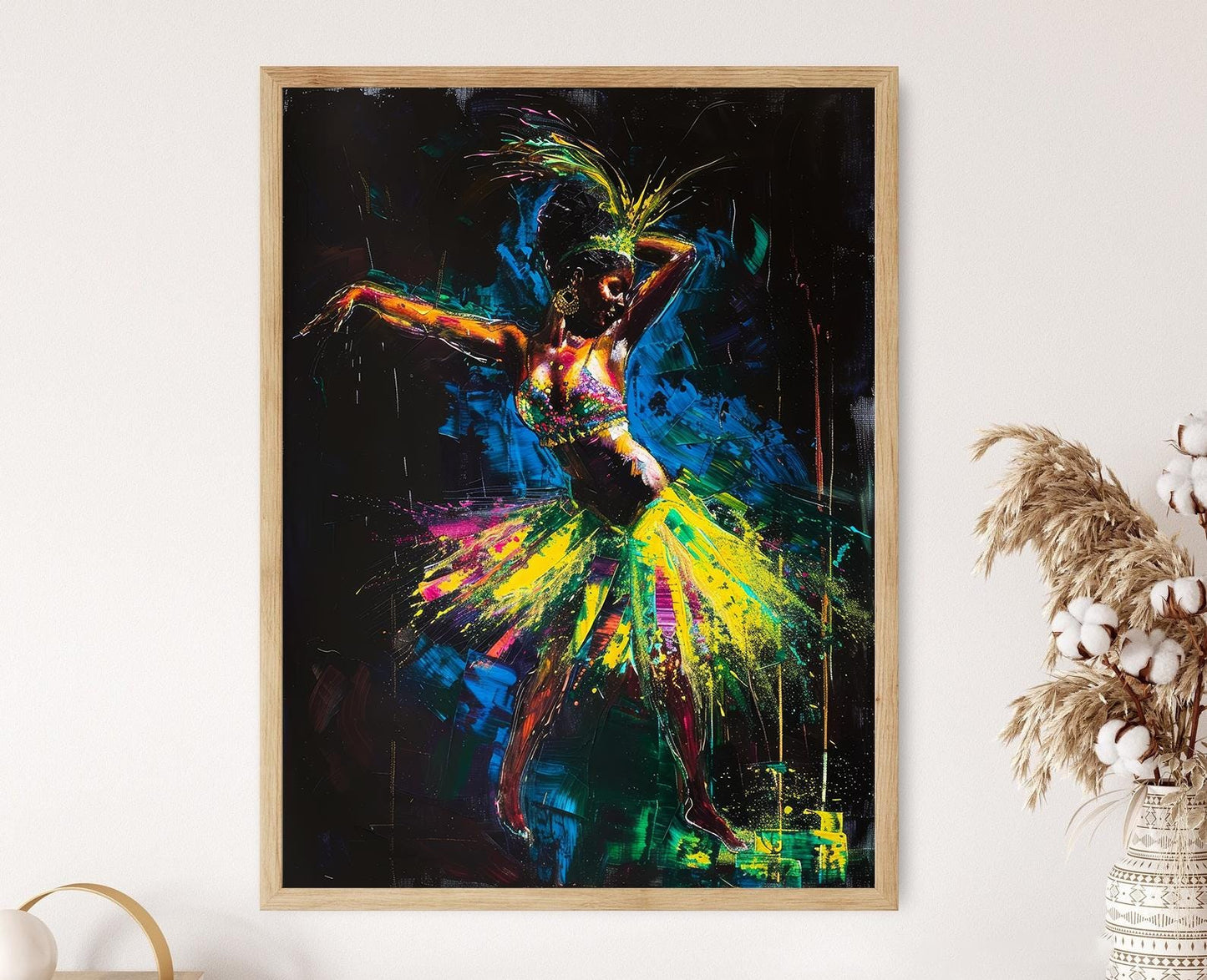 Affiche Danseuse de Samba – Poster Décoratif Carnaval Brésilien Vibrant