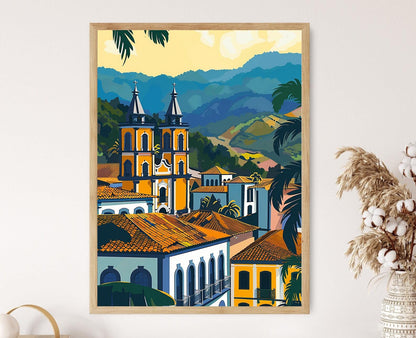 Affiche Ouro Preto – Poster Églises Baroques de la Ville Historique