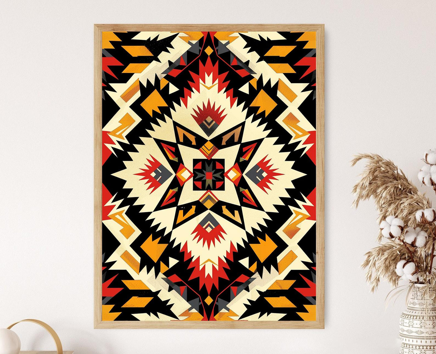 Affiche Motif Navajo Authentique – Poster Art Tribal Unique à Offrir