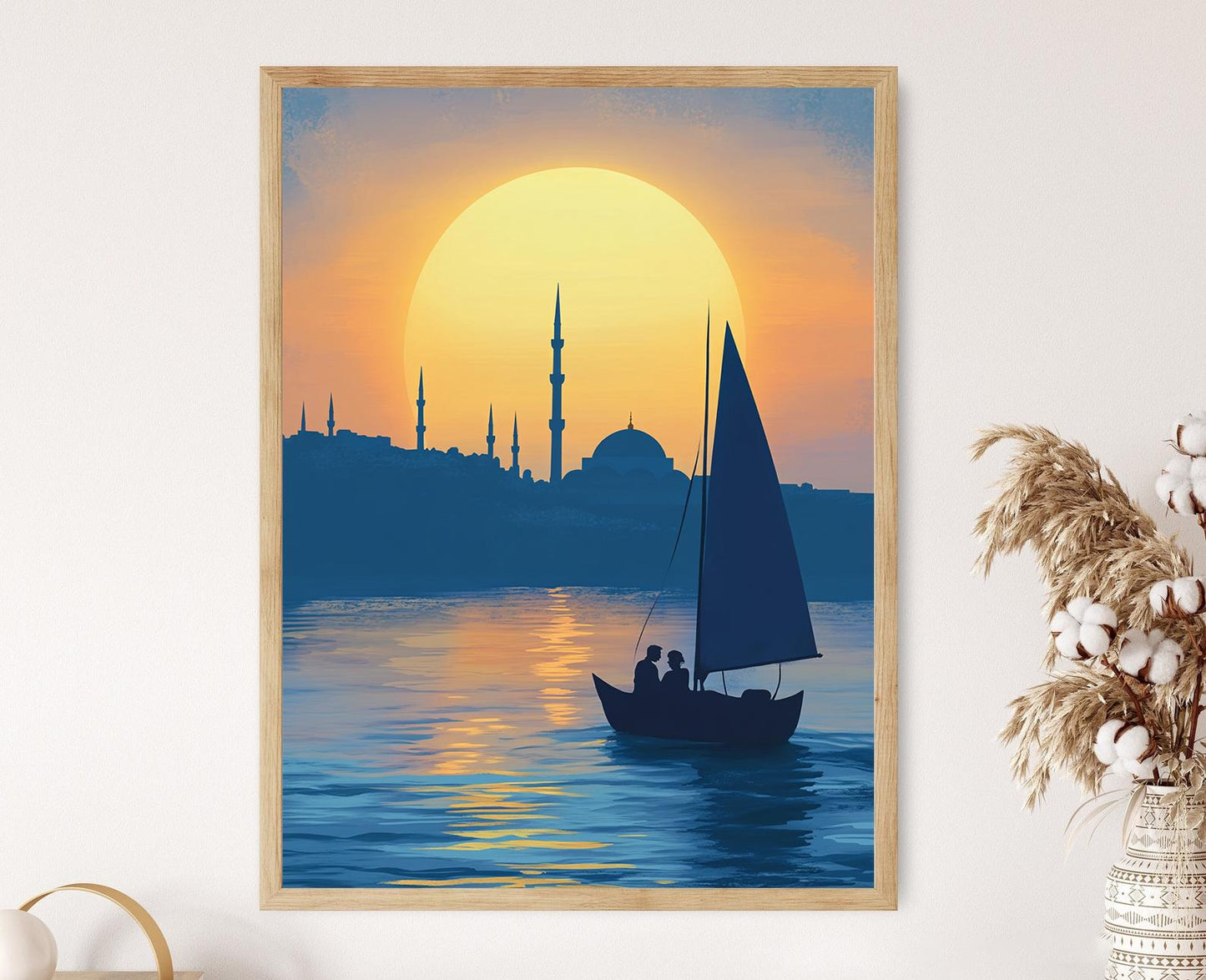 Affiche Romantique – Poster Paysage de Coucher de Soleil à Istanbul