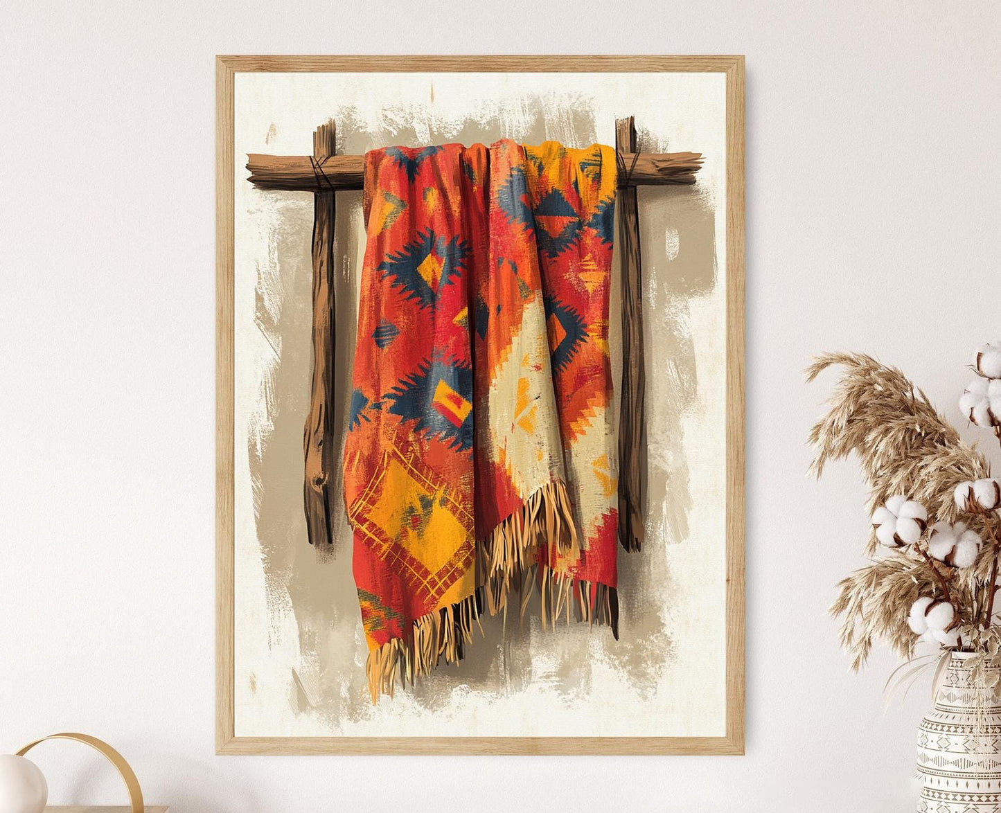 Affiche Tissages Éthiopiens – Poster Art avec Motifs Géométriques Audacieux