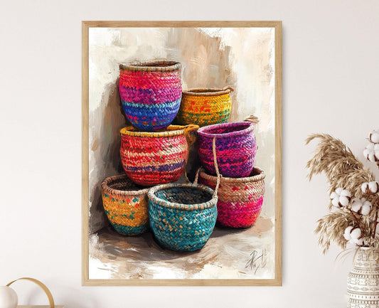 Affiche Art en Panier Swazi – Poster Artisanat et Héritage Africain