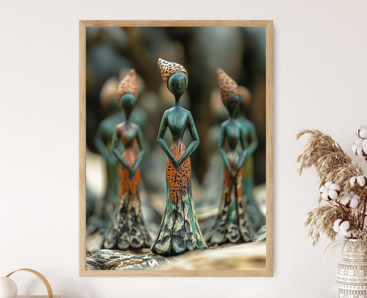 Affiche Art en Bois Tanzanien – Décor Culturel Évocateur