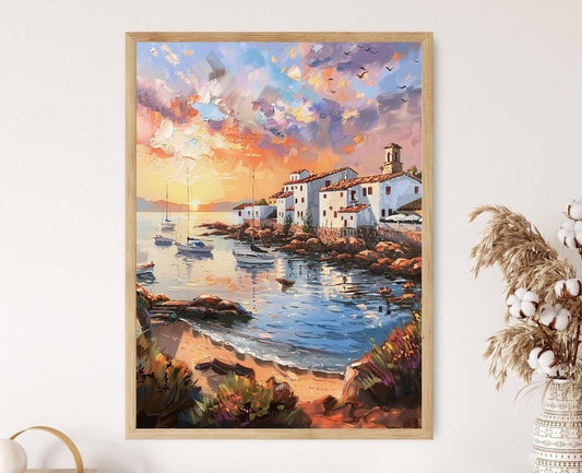 Affiche Punta del Este – Poster peinture côtière et yachts