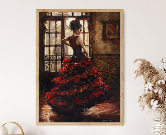 Affiche Danse Flamenco – Impression Giclée Art Coloré sur Toile