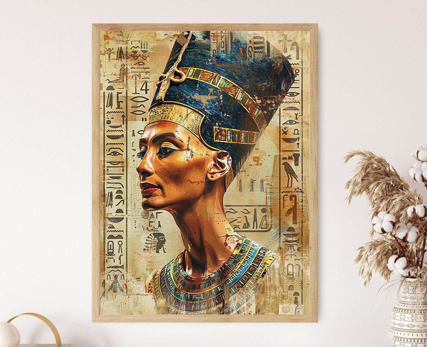 Affiche Nefertiti Majestueuse – Poster Œuvre Égyptienne Intricate