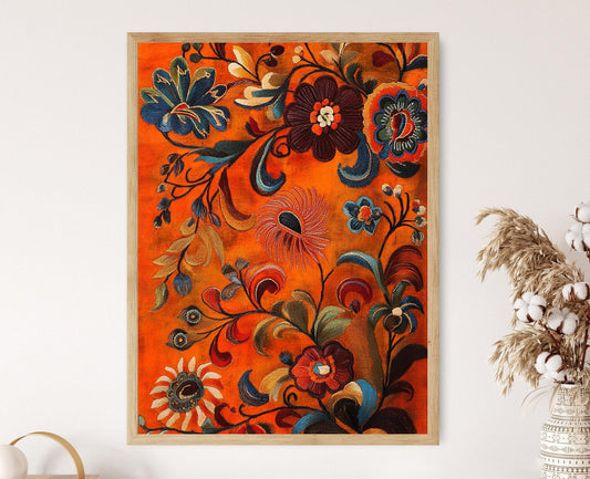 Affiche Zardozi – Imprimé d'art indien avec motifs traditionnels