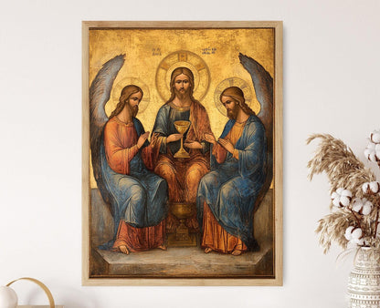 Affiche Sainte Trinité – Poster Art Orthodoxe, Imprimé de l'Unité Divine