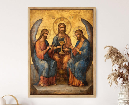 Affiche Sainte Trinité – Poster Art Orthodoxe, Imprimé de l'Unité Divine