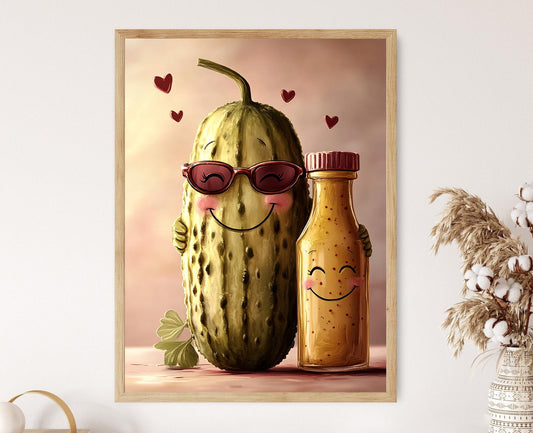 Affiche de Cornichon Amusant – Illustration Humoristique pour la Cuisine