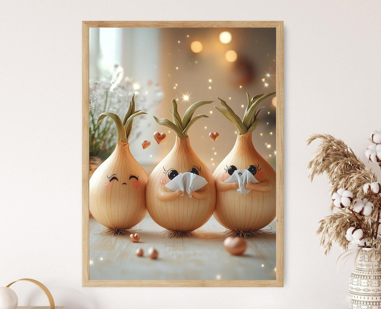 Affiche Oignons Qui Pleurent – Poster Art Végétale Drôle et Mignonne
