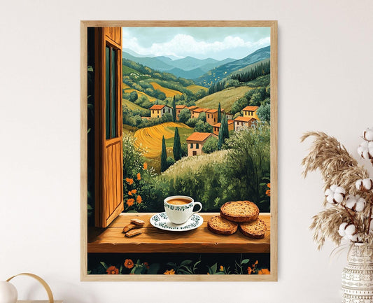 Affiche Espresso Italien – Imprimerie Biscotti et Campagne