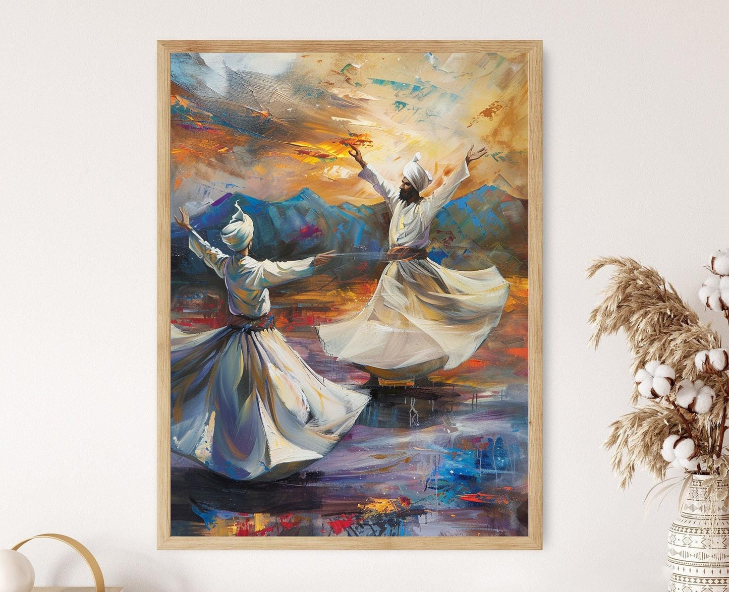 Affiche Derviches Tourneurs – Impression d'Art: Danse Mystique, Mouvement Spirituel