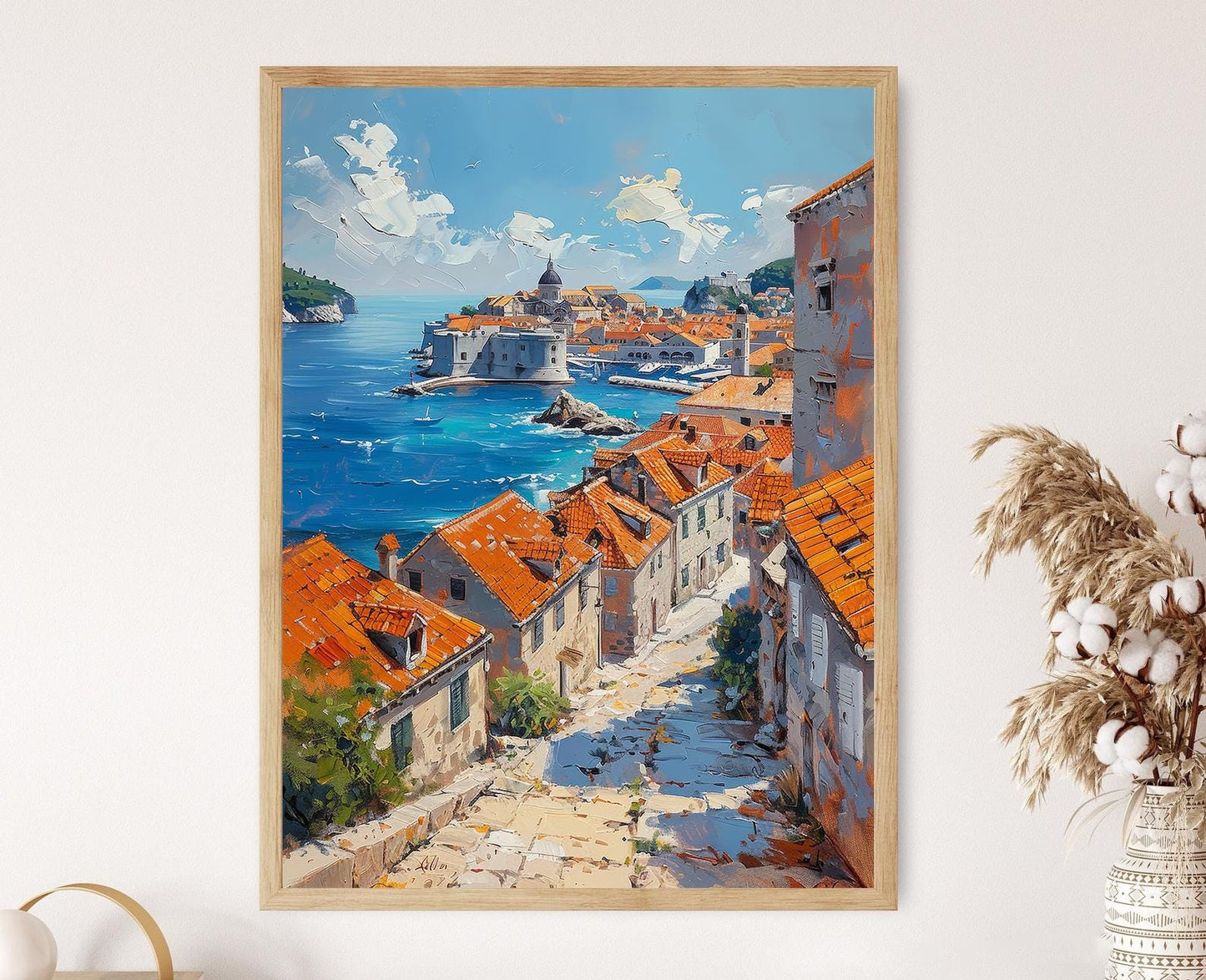Affiche Dubrovnik Historique – Impression Art de la Vieille Ville et Mer