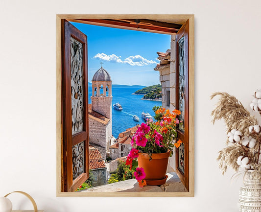 Affiche Šibenik – Poster de la cathédrale Saint-Jacques et forteresses adriatiques