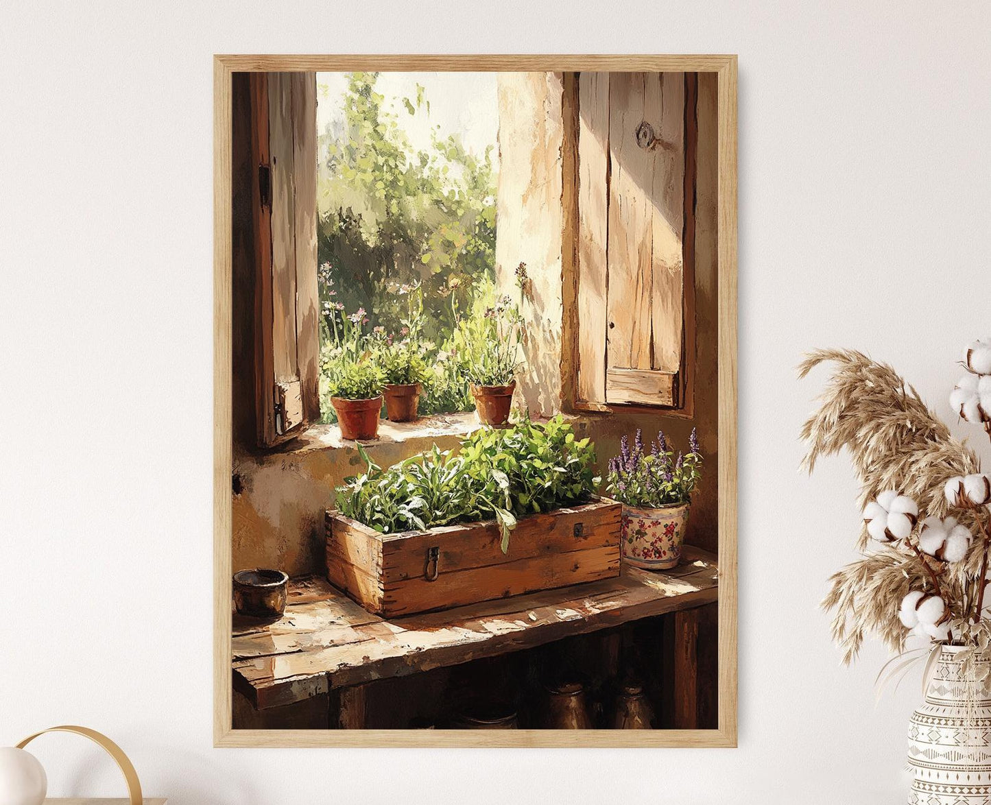 Affiche Décor Fermier Colombien – Poster Boîte à Outils et Herbes