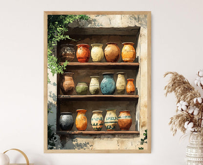 Affiche Art Philippin – Poster des Jarres Traditionnelles de Vigan