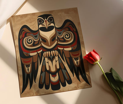 Affiche Thunderbird – Poster Peinture Iconique Haida Transformante