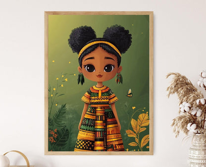 Affiche Tissu Kente Ghanéen – Poster Art Coloré et Traditionnel