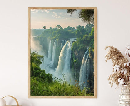 Affiche Chutes Victoria – Poster Art de la nature majestueuse et verdoyante