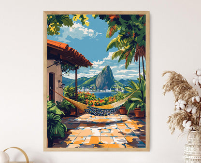 Affiche Rio de Janeiro – Poster Art Patio, Mont du Pain de Sucre