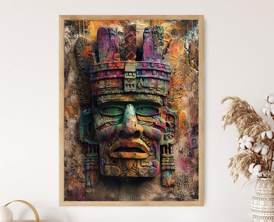 Affiche Motif Aztèque – Art Prématérien Élégant pour Décor Murale