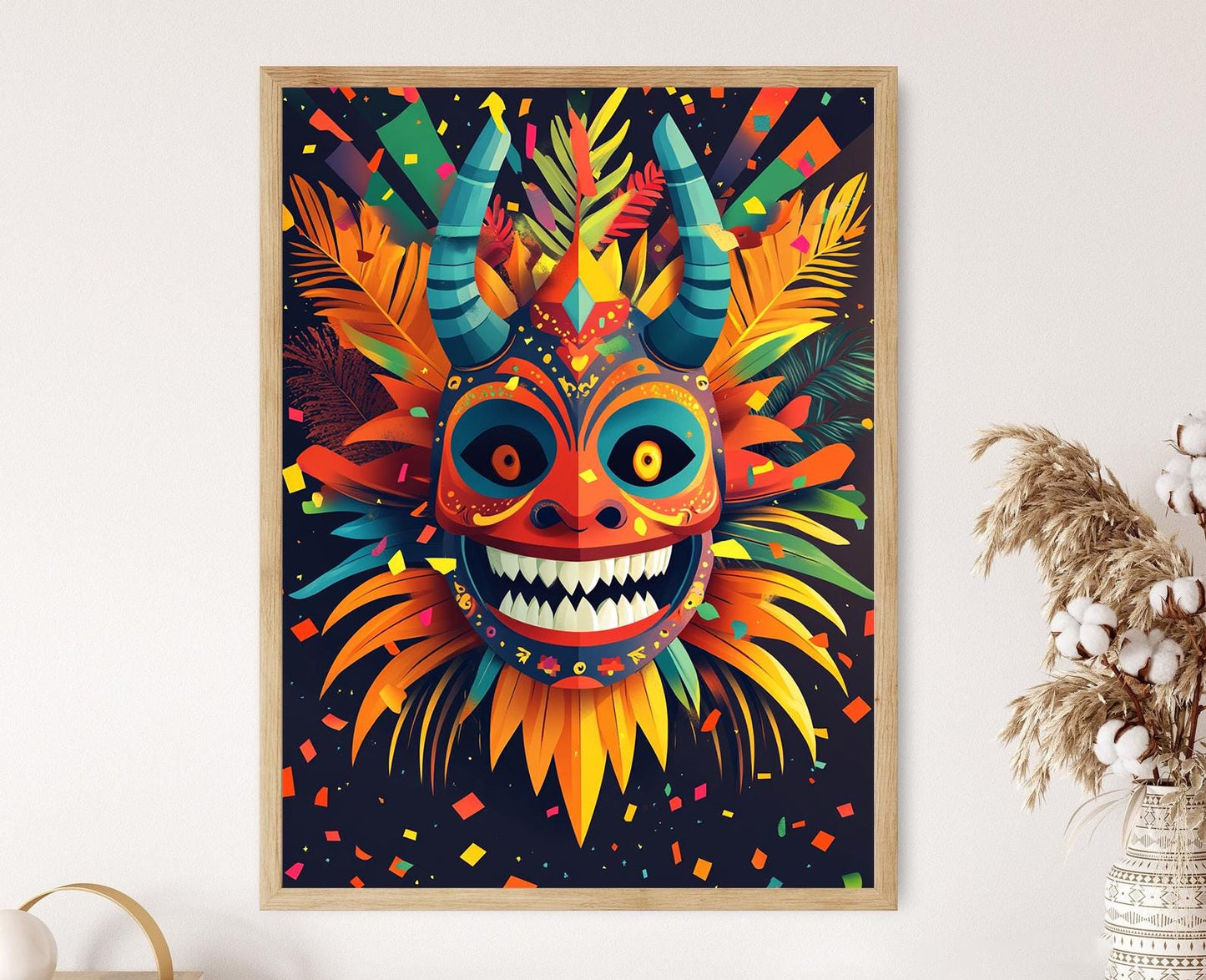 Affiche Masque Vejigante – Poster Art Populaire Festival Porto-Ricain