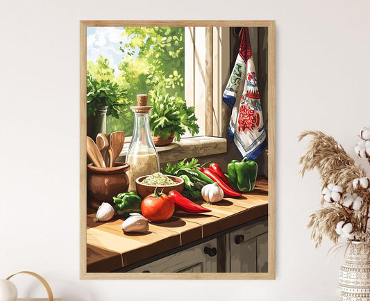 Affiche Cuisine Boricua – Illustration de Sofrito Porto-Ricain